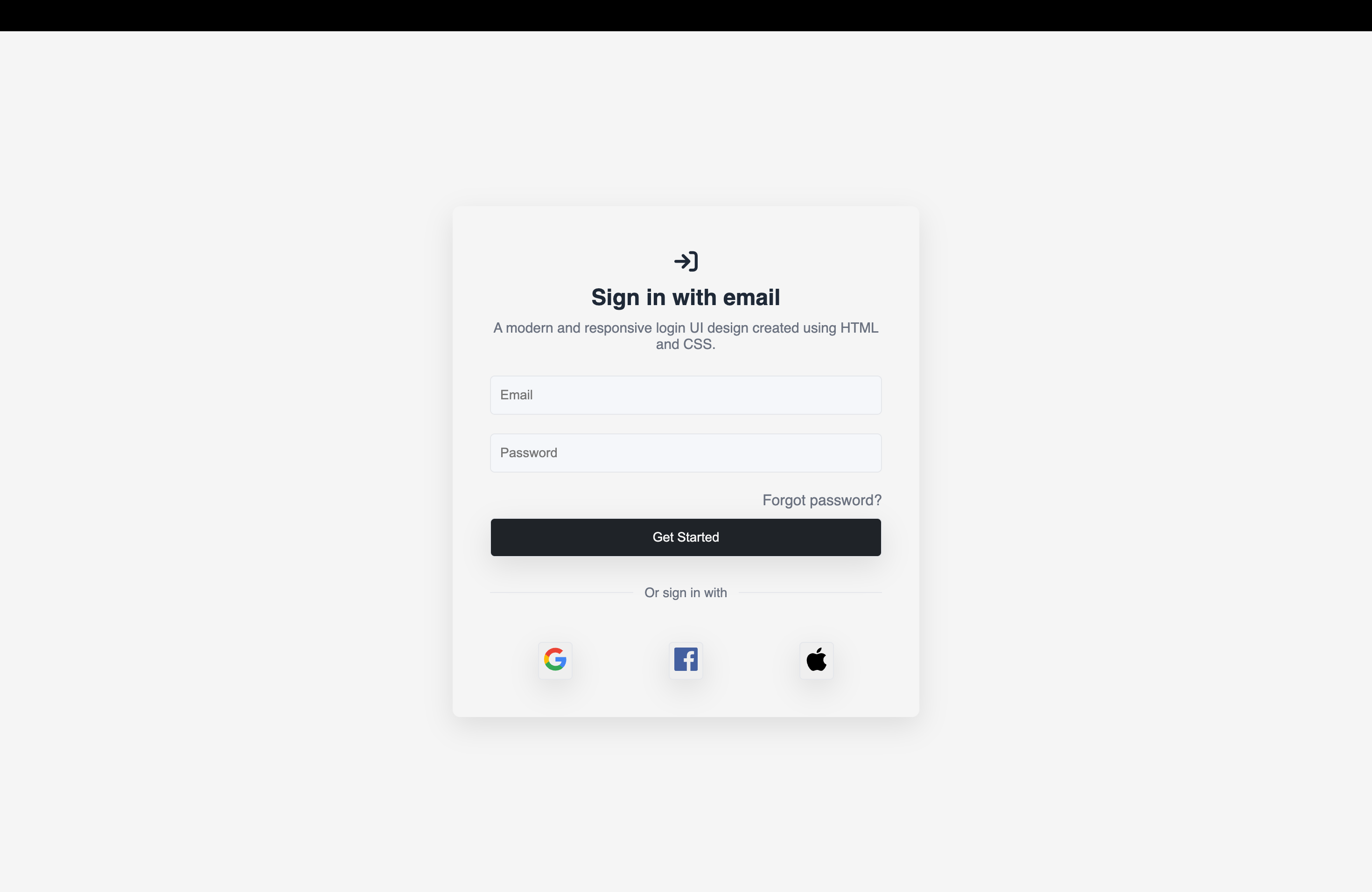 Login design project thumbnail